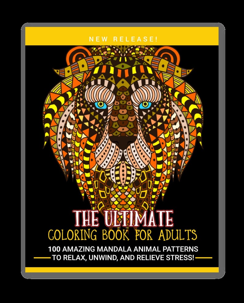 The Ultimate Coloring Book for Adults : 100 Amazing Mandala Animal ...