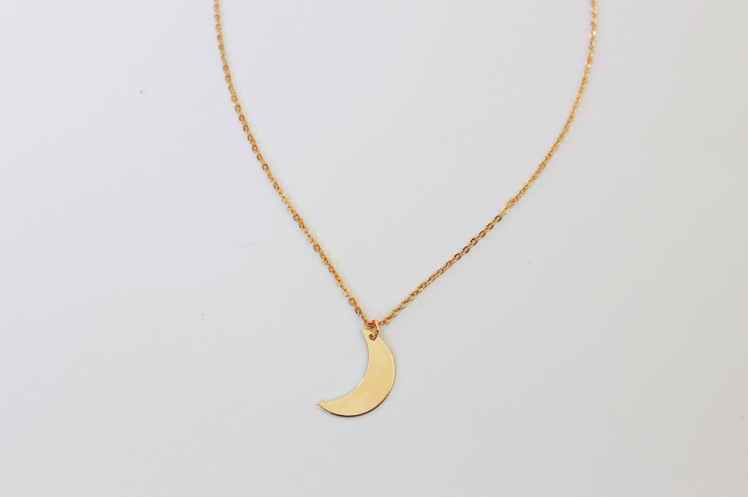 Gold crescent moon chain choker gold choker dainty choker | Etsy