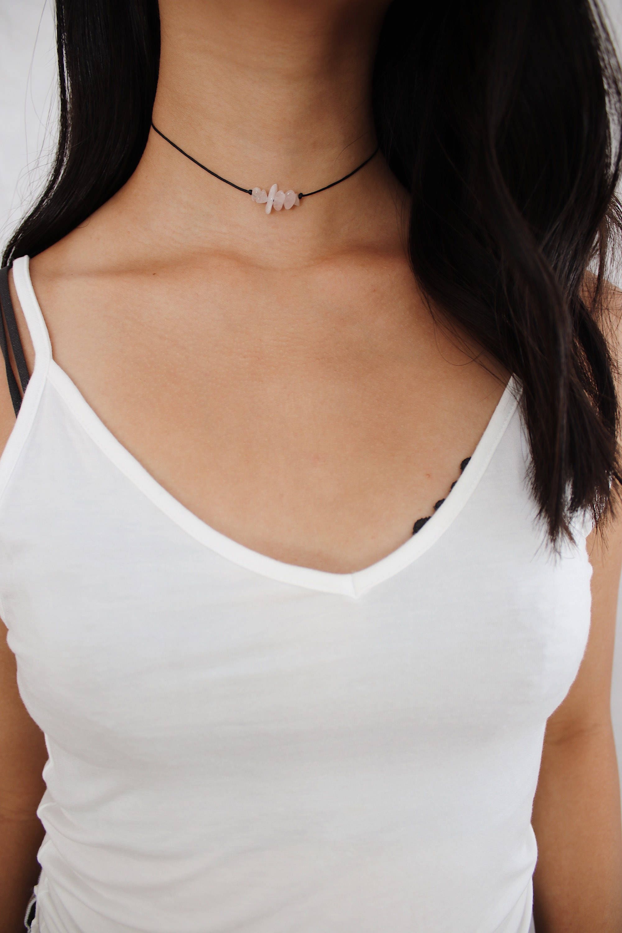 Rose Quartz Choker Rose Quartz Crystals 