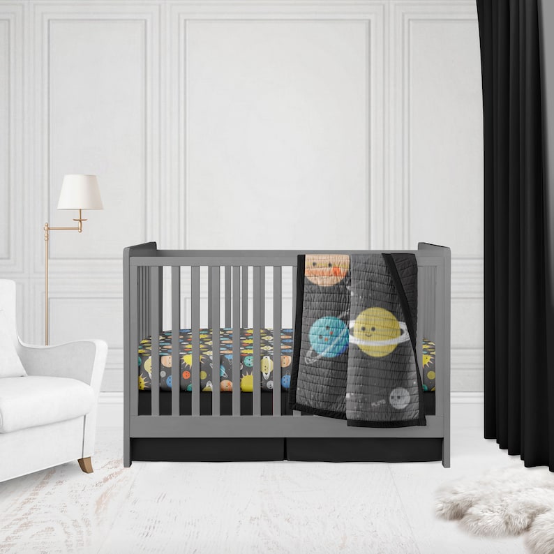 Outer Space Crib Bedding Set Solar System Crib Quilt Etsy