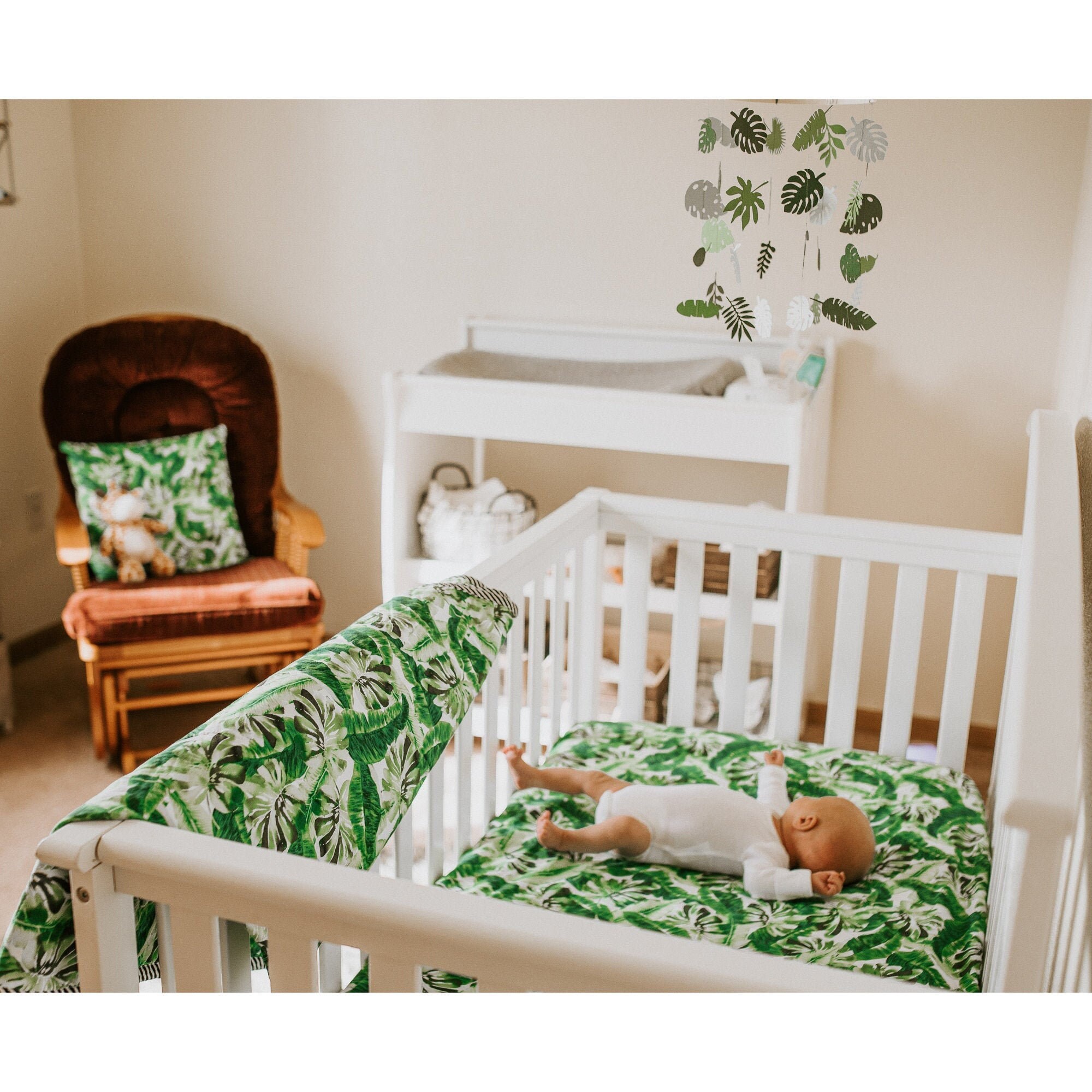 green leaf cot sheets