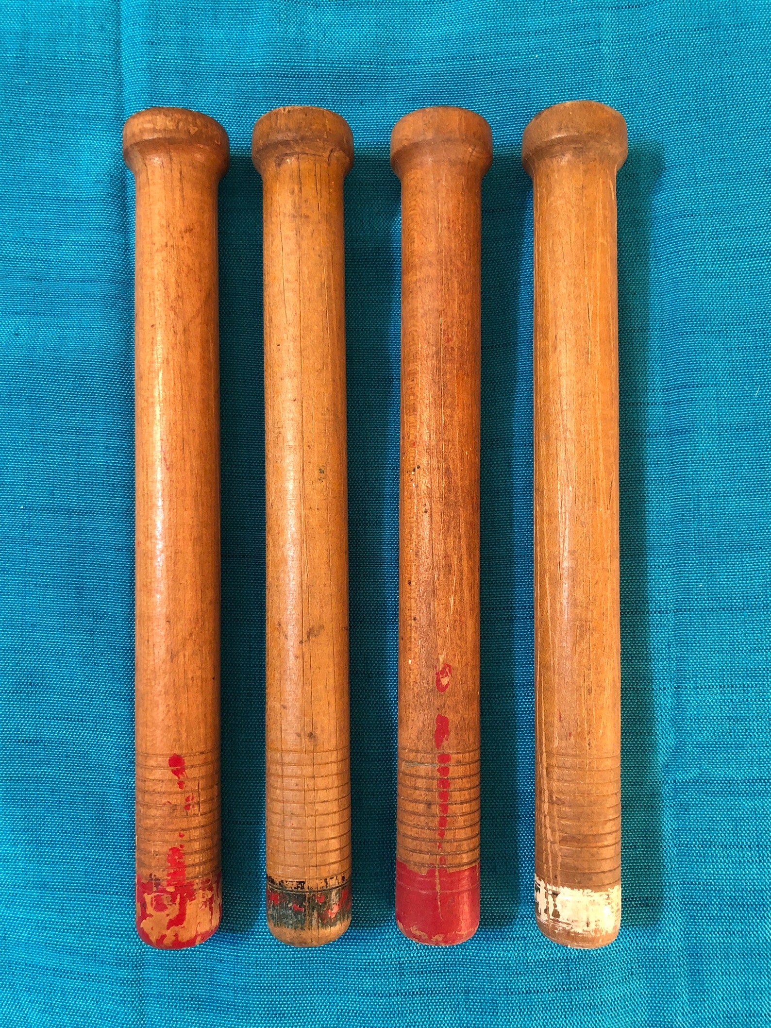 Vintage Wooden Textile Spindles Set of 4. Tubular Bobbins From Etsy