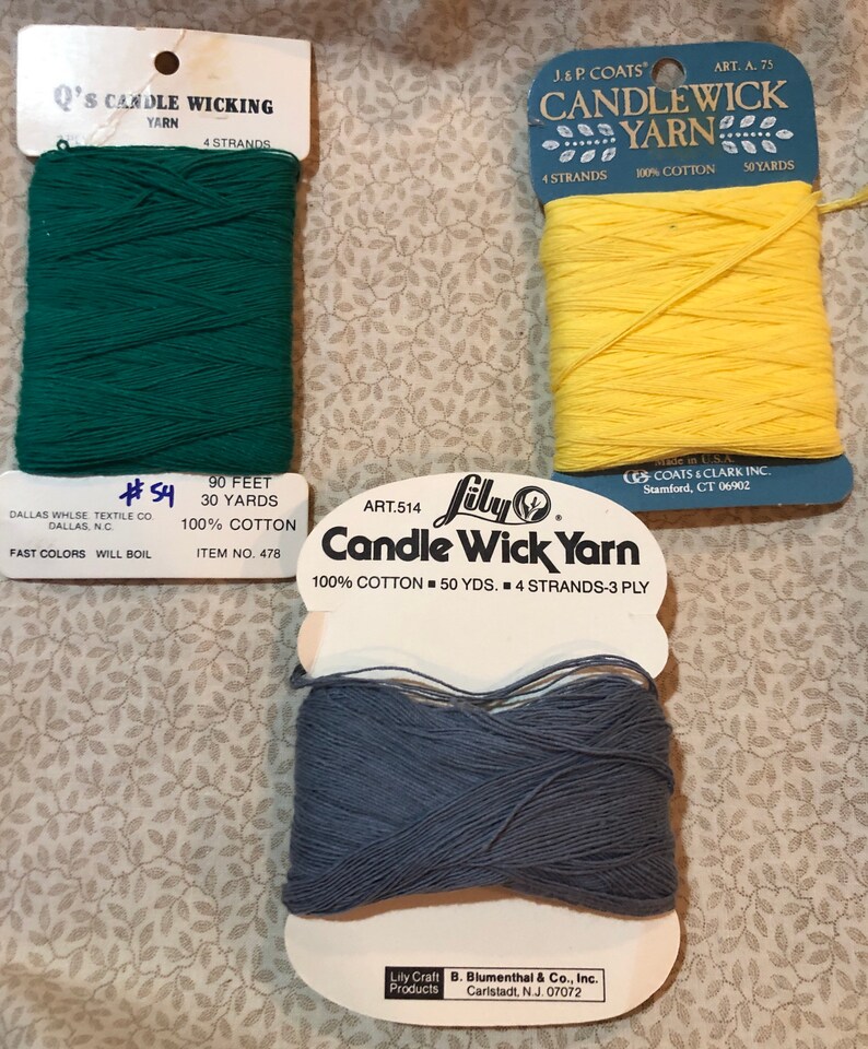 Vintage Candlewick Kits. Candlewick Yarn / Thread in Assorted Etsy