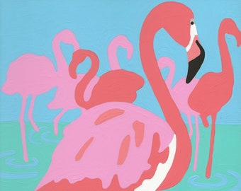 Flamingo Paint by Number Kit