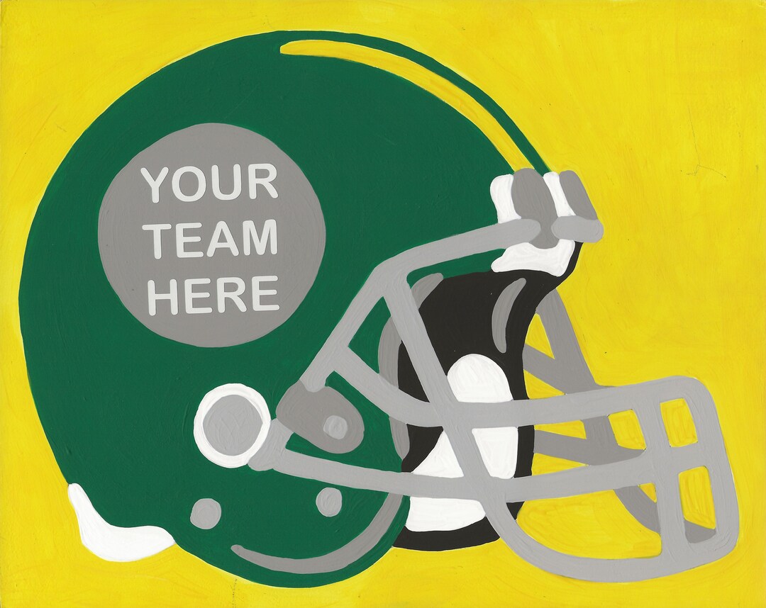 Custom Football Helmet Paint by Number Kit Etsy