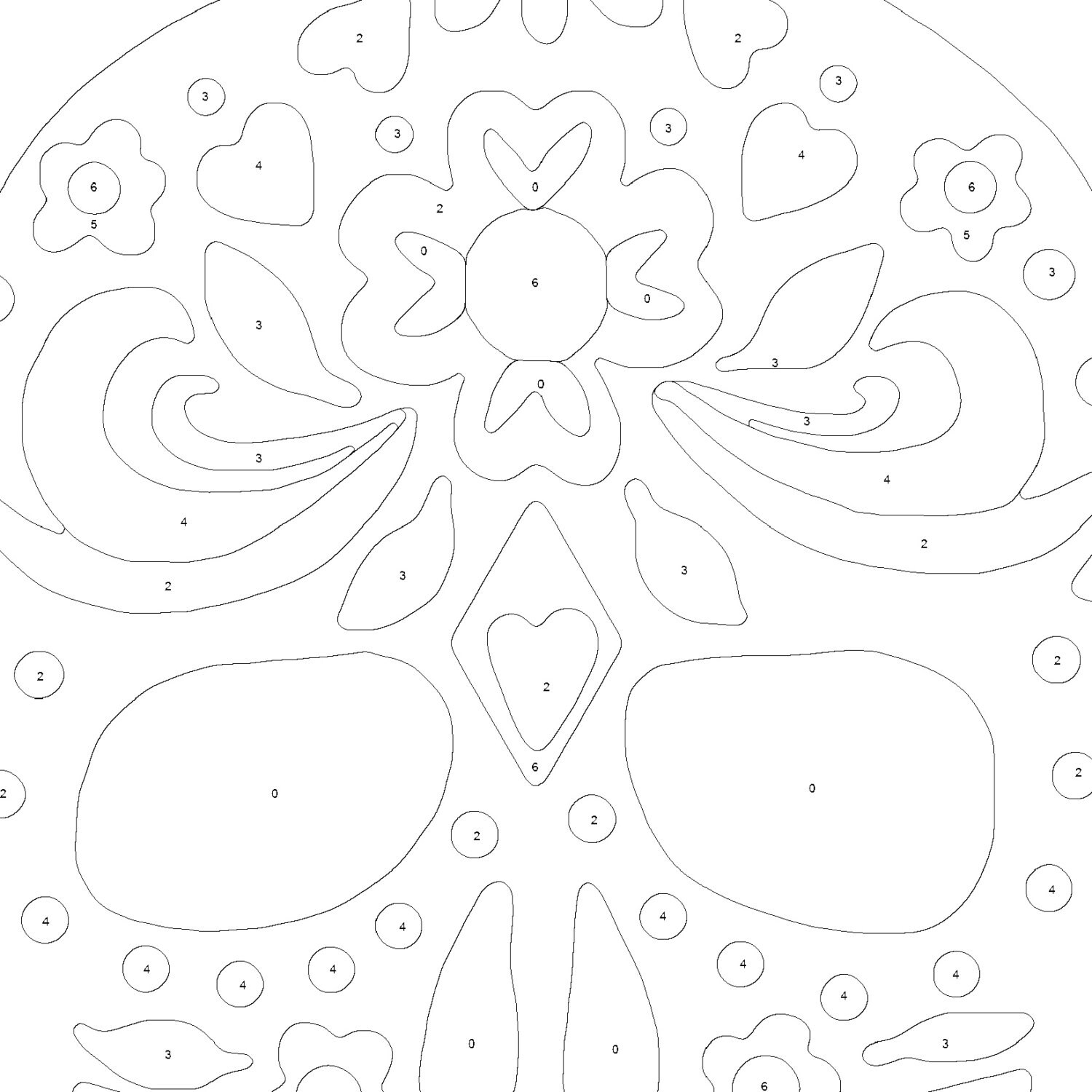 Sugar Skull Paint By Number Kit | Etsy