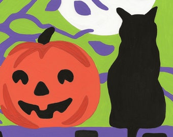 Halloween Cat Paint by Number Kit