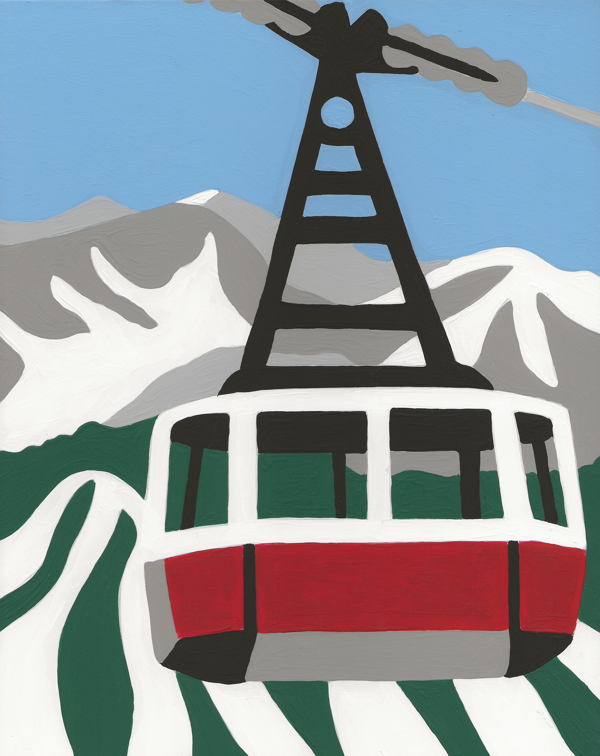 Ski Gondola Paint by Number Kit