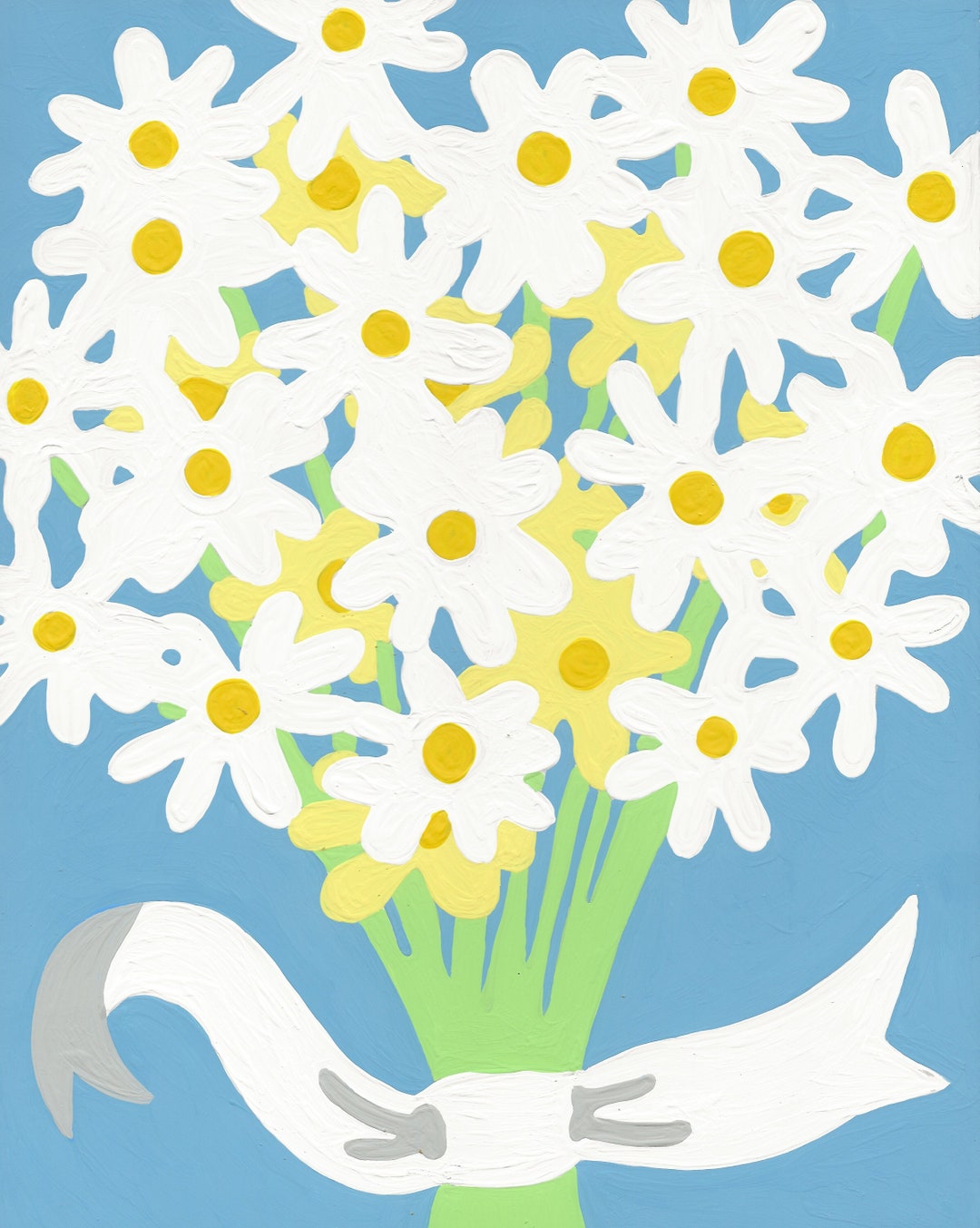 Bouquet of Daisies Paint by Number Kit Etsy