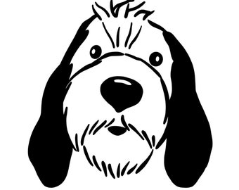 Dog Sticker (PBGV hound dog)