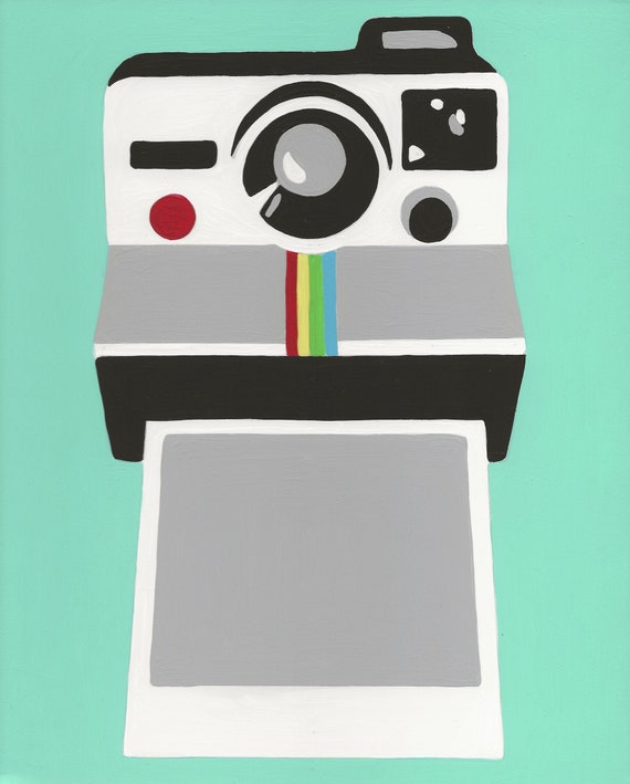 Vintage Polaroid Camera Paint by Number Kit -  Norway