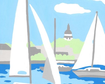 Sail Boats Paint by Number Kit
