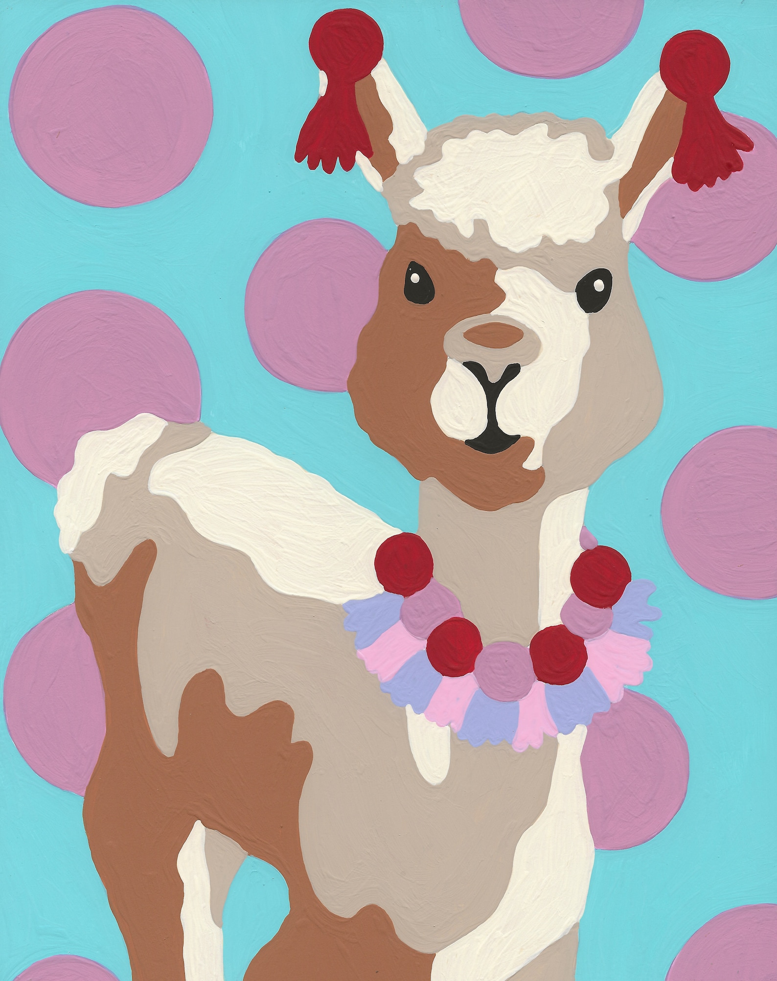 Llama Paint by Number Kit Etsy