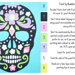 Sugar Skull Paint by Number Kit - Etsy