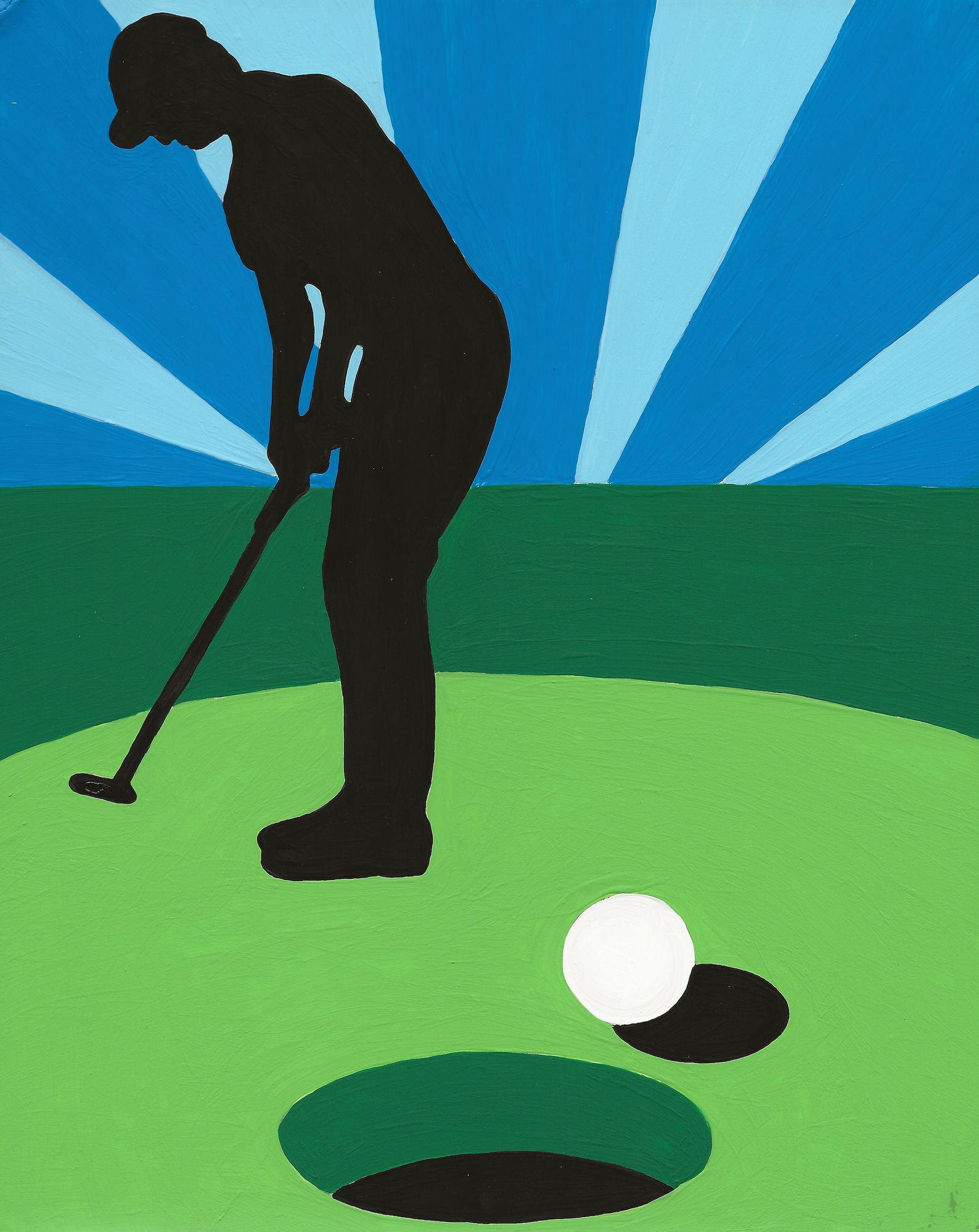 Golfer Paint by Number Kit Etsy