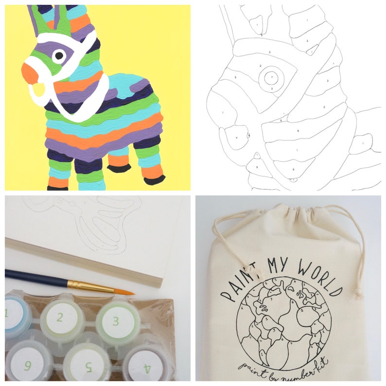 Piñata Paint by Number Kit Etsy
