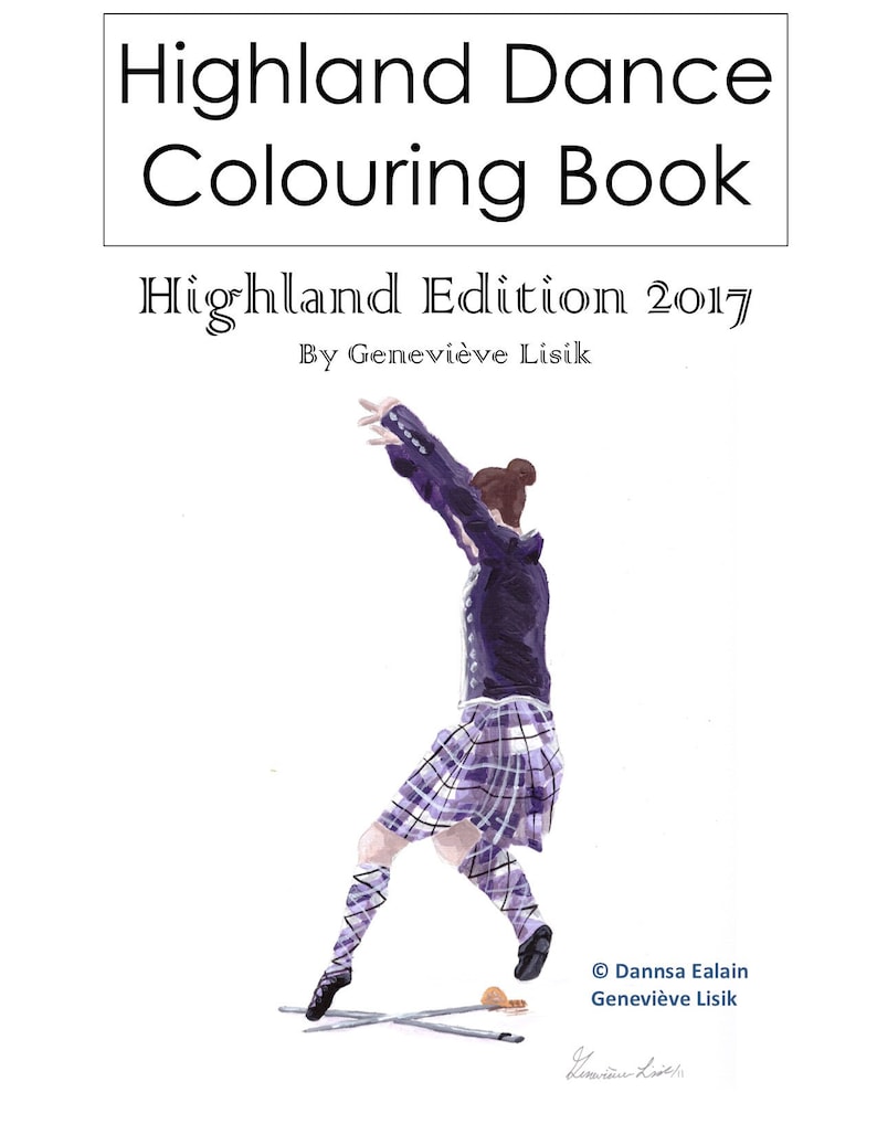 Highland Dance Colouring Book Highland Edition | Etsy UK