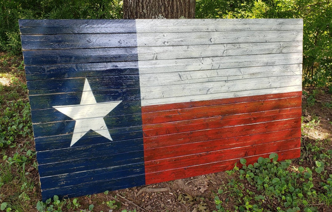 Rustic Wooden Texas Flag, Texas Flag Wall Art, Wooden Texas Flag, 72x39 80x46 Wood Flag, Large