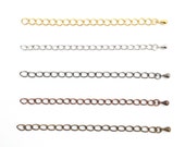 Extension Chain, Chain Extender, Jewelry Extender, Gold, Rhodium, Gun, Antique Bronze, Antique Copper, DIY, Jewelry Making, 2 quot or 3 quot , RN