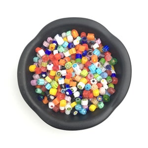 4-5mm Murrini Millefiori Transparent Assorted Mix, Effetre, COE 104, Mosaic Art, Lampwork, Fused Glass, Murano Glass, 20g, ML02