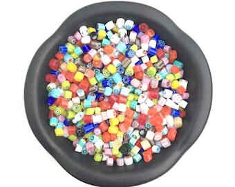 3-4mm Murrini Millefiori Transparent Assorted Mix, Effetre glass COE 104, Mosaic Art, Lampwork, Fused Glass, Murano Glass, 20g, ML03