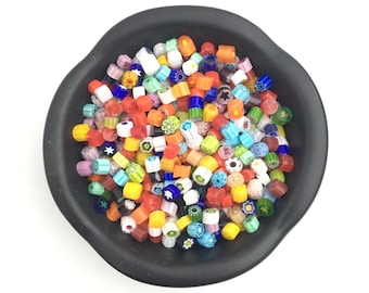4-5mm Murrini Millefiori Transparent Assorted Mix, Effetre, COE 104, Mosaic Art, Lampwork, Fused Glass, Murano Glass, 20g, ML02