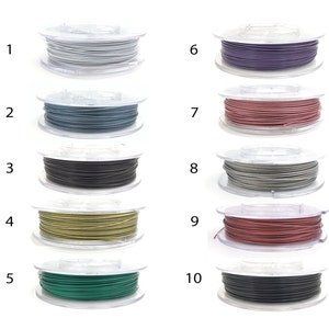 1mm Stainless Steel Wire, Tiger Tail, Beading Wire, Necklace Wire, Craft Wire, Jewelry Cord, Nylon Coat, Beading Supplies, 5 Yards LC3-3/3-7