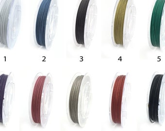 0.5 Nylon Coated Stainless Steel Wire, Beading Wire, Necklace Bracelet Wire, Jewelry Wire, Tiger Tail, Bulk, 5 yard, LC3-2