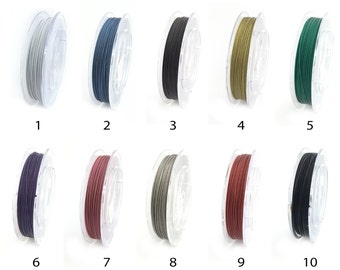 0.5 Nylon Coated Stainless Steel Wire, Beading Wire, Necklace Bracelet Wire, Jewelry Wire, Tiger Tail, Bulk, 5 yard, LC3-2