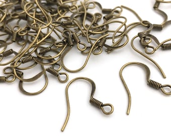 Filo Orecchino In Ottone - Ganci Auricolari In Ottone Grezzo - Risultati Orecchini - Forniture Di Gioielli - 31x7.95x0.66mm - PP1496 - Italia - Foto 4