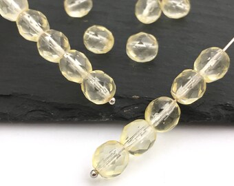 20 Perles Preciosa Facettées Bohème 8mm Couleur Saphir Vitrail - Neuf, Fabriqué En France