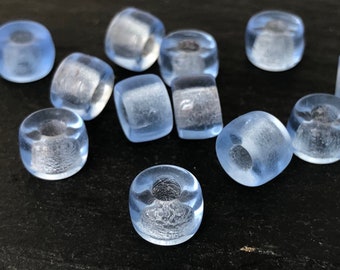 Crow//poney perle de verre-opaque baby Blue 9 mm 100