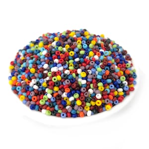 20g 10/0 Seed Bead Mix, Vintage Czech Glass Bead, Colorful Rocailles, Tiny Vintage Glass Bead, Jewelry Making Bead, Wholesale Bead BM055
