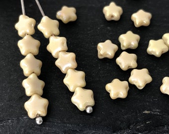 50 Tiny Star Bead, Czech Glass Bead, Charm Bead, Christmas Bead, Spacer Bead, Two Tone Bead, DIY Craft, Jewelry Making, 6mm, 2459E CE3-7