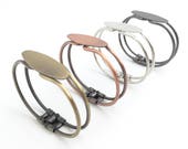 Bangle Bracelet Blank, Brass Cuff Bracelet, Cuff Blank, DIY Bracelet, Antique Bronze, Antique Copper, Silver Cuff, Gunmetal, RN