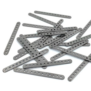 13 hole Necklace Spacer, Bead Separator, Separator Bar, Spacer Bar, End Bar, Jewelry Connector, Gunmetal, Copper Findings, 3x28mm, 1-4/7