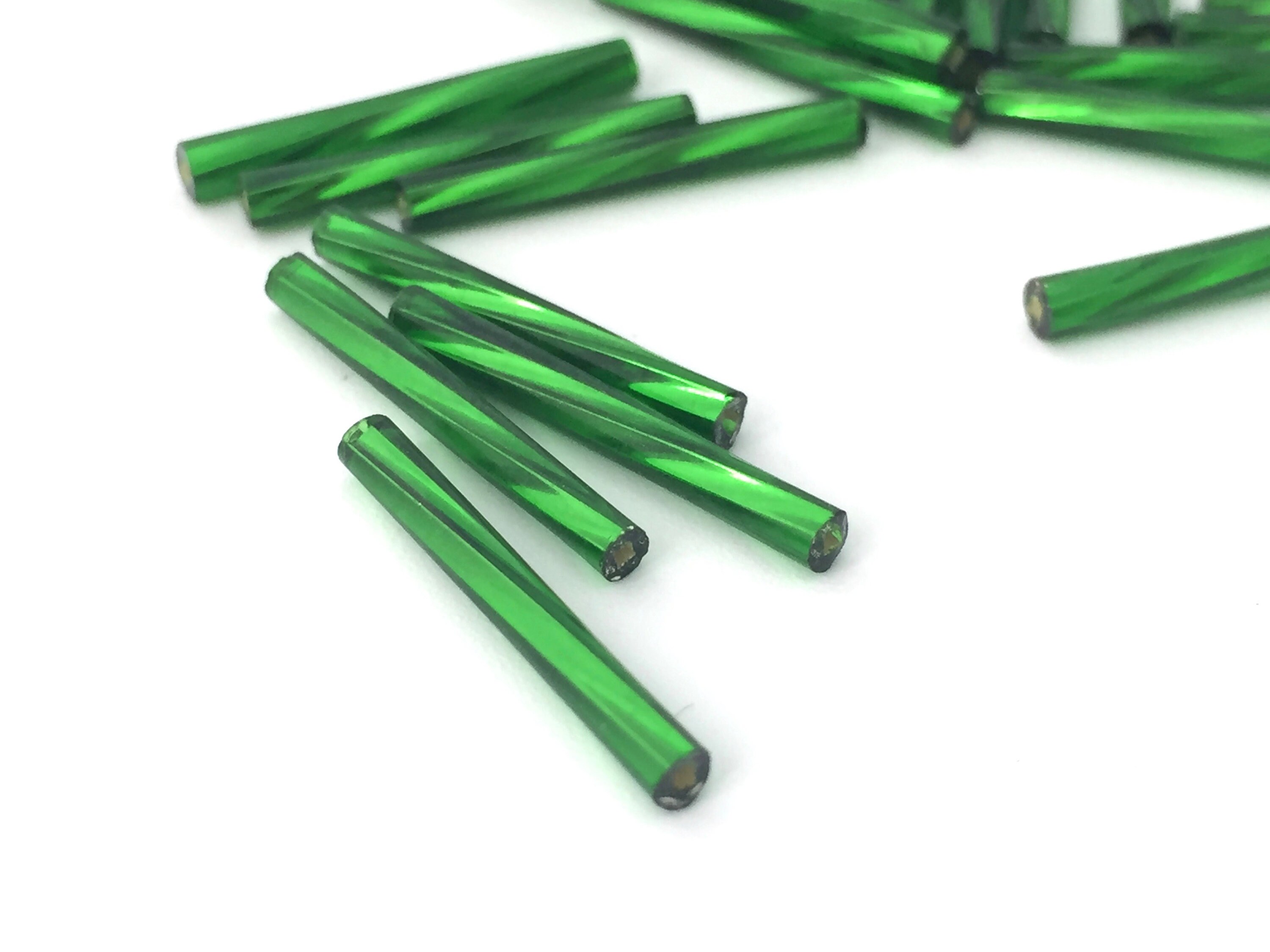 20mm Twisted Bugle Bead Long Bugle Bead Czech Seed Bead Etsy UK