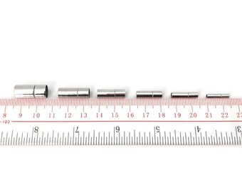 30 Tapas De Extremo Para Cordón De Cuero - Cierres Para Pulseras Y Collares DIY | 6 Tamaños De 1.5 Mm A 6 Mm