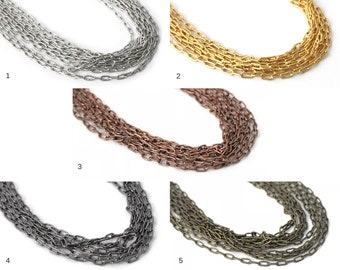 Thin Cable Chain, Delicate chain, Brass Chain, 1x2mm Soldered Chain, Necklace Chain, Bulk Chain, Wholesale Chain, 5yards, B225