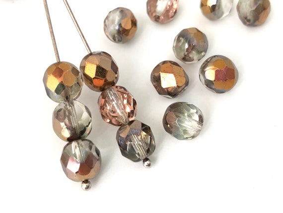 Perlin 400 Perline Di Plastica, Colori Misti, Perle Acriliche Di Lusso, 6 Mm, Sfaccettate, Rotonde, Perline Da Infilare