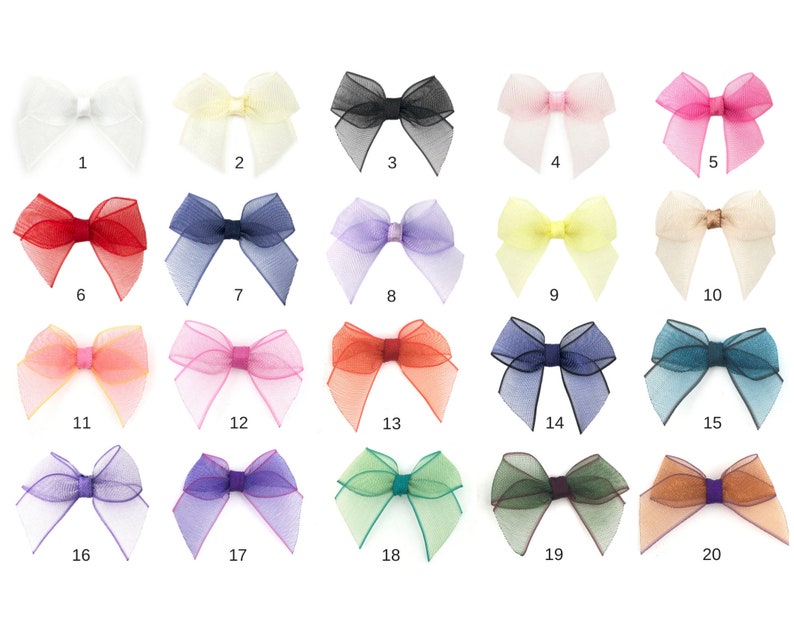 Organza Ribbon Bow Butterfly Bow Fabric Bow Mini Bow Tiny Etsy
