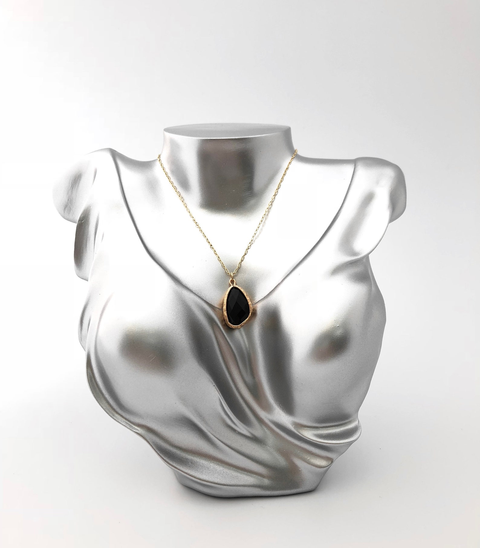 Acrylic Display Bust Mannequin Bust Necklace Display Silver Etsy