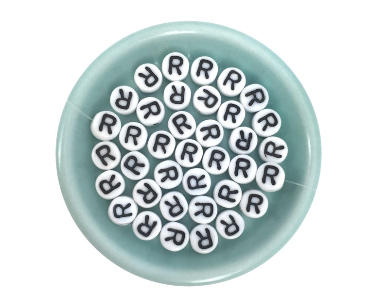 20 Alphabet Bead Letter R Letter Bead Alphabet Letter - Etsy Denmark