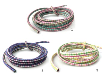6 mm rond katoenen koord geblokt stoffen koord textiel geweven koord stof koord touw ketting armband sieraden koord 3 kleuren 1 Yard CB1-1