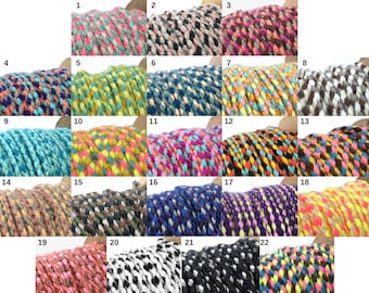 Cavo per braccialetto dell'amicizia da 4 iarde, cavo Macrame Cavo intrecciato colorato Cavo tribale Cavo per collana Cavo per tessitura 22 colori LC3-5