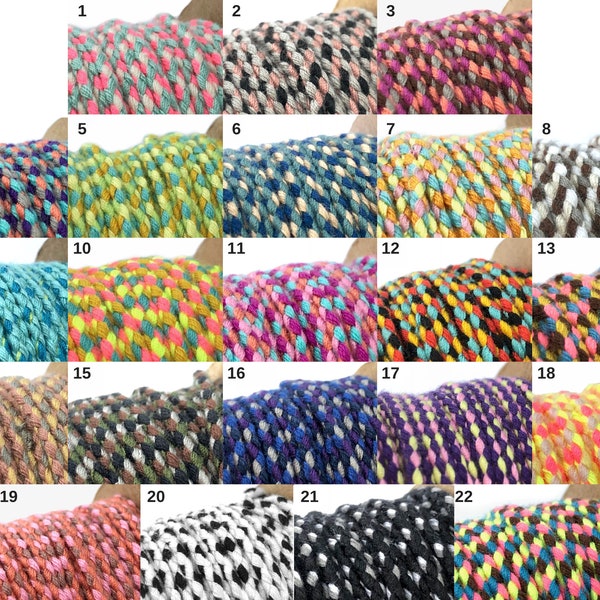 4 Yard Friendship Bracelet Cord, Macrame Cord Colorful Braided Cord Tribal Cord Necklace Cord Weaving Cord 22 Color LC3-5