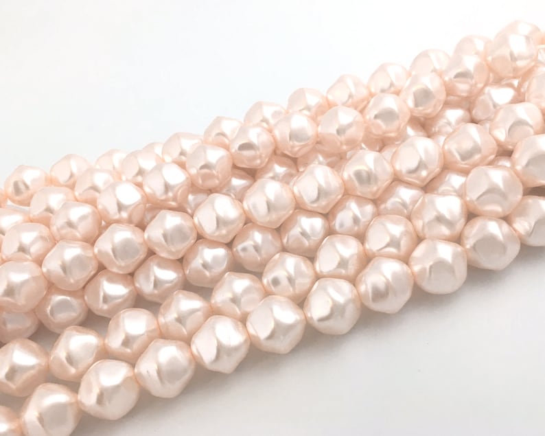 White Ivory//Cream Glass Pearl Spacer Loose Bead Bride Bridal DIY Jewellry Making
