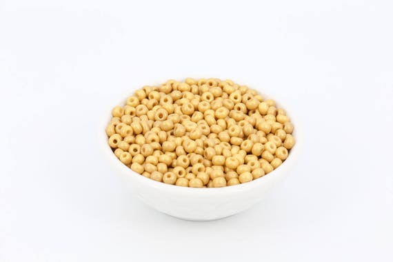 20g 6/0 Matte Seed Beads With Pearl Coating, Vintage Beads