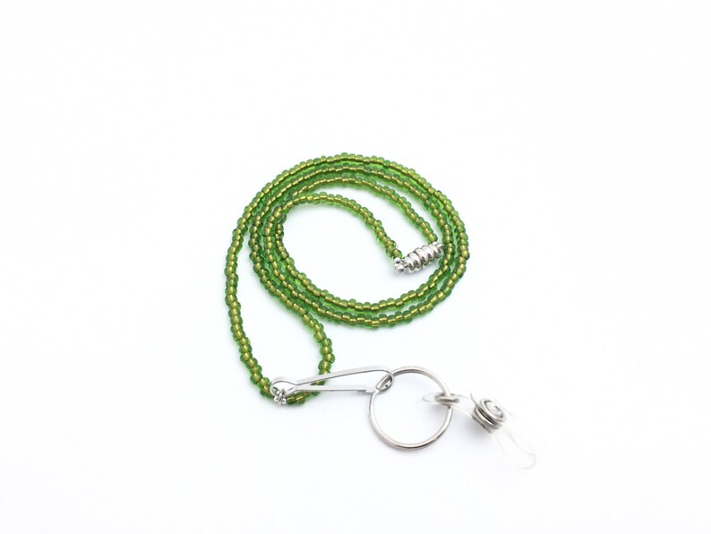 Beaded Lanyard Gift Key Lanyard Nurse Lanyard Nurse Lanyard Id Holder Lanyard Teacher Lanyard Name badge Lanyard Czech Seed Bead