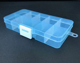 Caja de almacenamiento de plástico, Caja de 10 compartimentos, Caja de contenedor de cuentas, Caja de herramientas, Organizador de joyas, Caja de plástico, Caja de bricolaje, Caja de artesanía, 1pc, MISC 4